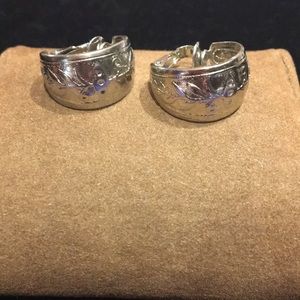 Silver clip on earrings